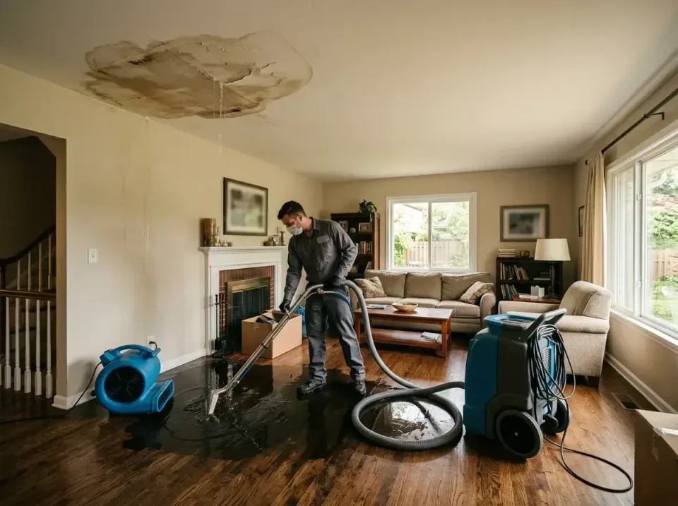 attic-pipe-burst-ceiling-drip-008 — frequently asked questions, Water Damage Restoration & Carpet Care in Fitchburg, WI